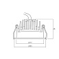 ART-FL-185 LED светильник встраиваемый Downlight   -  Встраиваемые светильники 